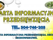 Cena karty informacyjnej przedsięwzięcia, tel. 504-746-203, decyzja środowiskowa